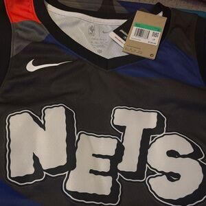 Nike Nets Jersey in Black, Blue, and Red